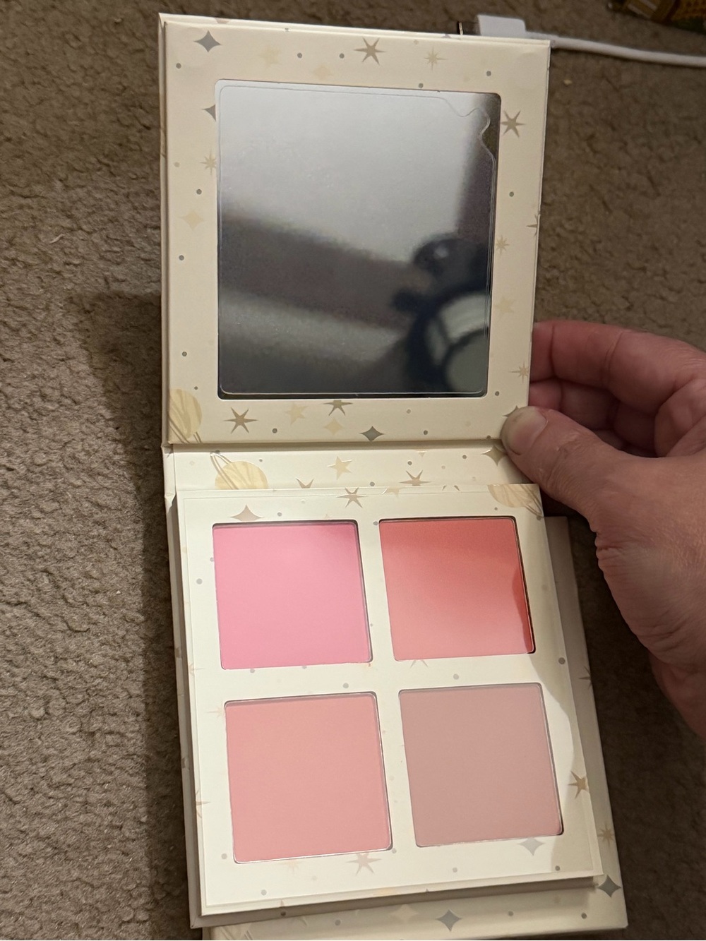 Moonslice Beauty Blushing Moon Pink & Peach Blush Quad Palette New